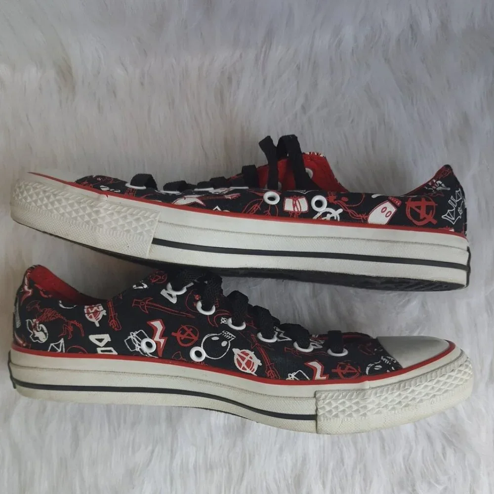 Converse CT All Star Size US MENS 7 WOMENS 9 Anarchy BLACK/RED - Picture 2 of 13